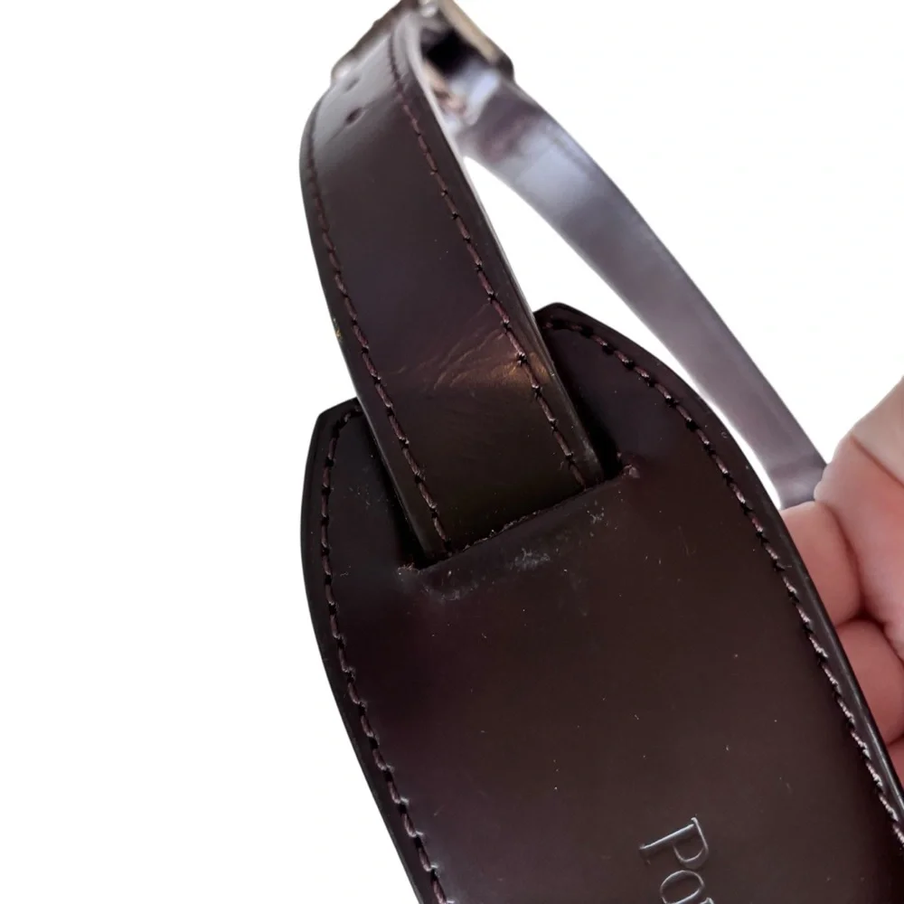 Polo Ralph Lauren Brown Leather laptop luggage Strap